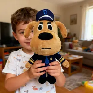 Labrador Sheriff Plush Toy - Soft Huggable Police Dog Doll with Sheriff Badge & Uniform, Cuddly Gift for & (Birthday, Christmas, Easter) - Stuffed Animal for Bedtime & Role Play kid room decor