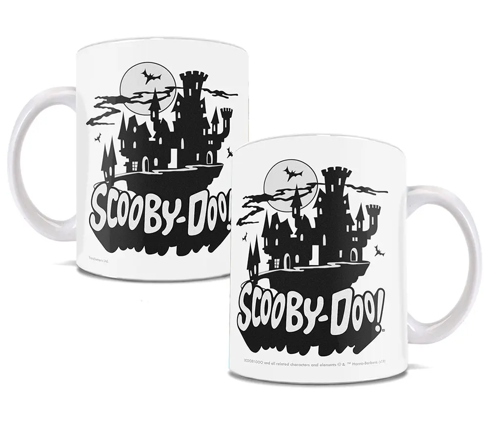 212 MAIN Scooby Doo Spooky Haunted House Printed 11 oz Ceramic Beverage Mug - Reusable, Washable, Funny Coffee Mug, White Kitchen Drinkware for Hot/Cold Drinks, Gag Gifts