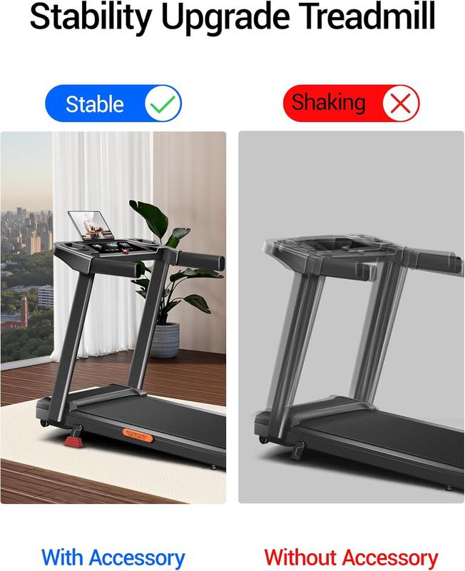 Incline Foldable Treadmill, 0.6-7MPH for Home 3.0HP Treadmills Screens Display Portable Walking Pad with Handle 300 LBS Capacity
