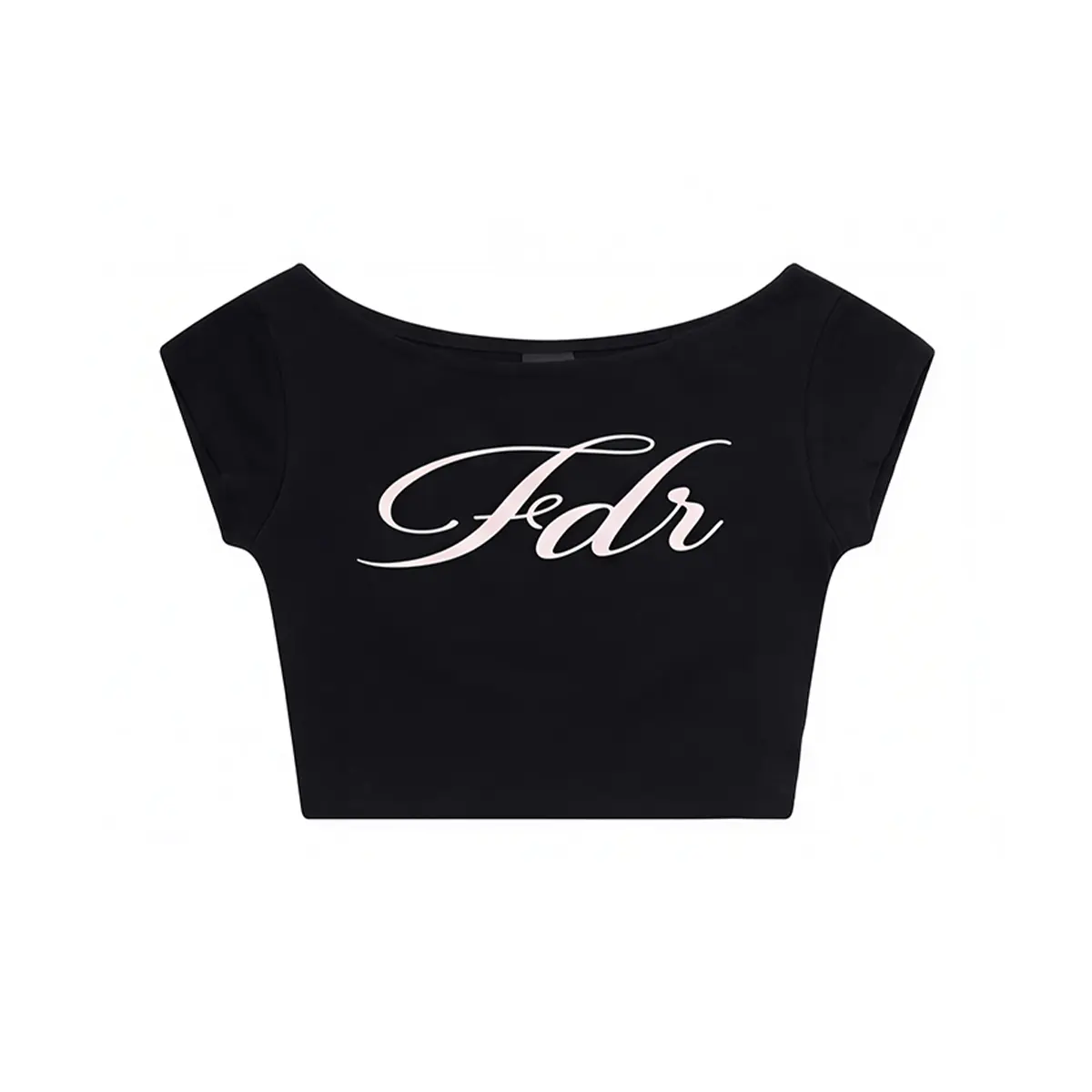 FDR Women's 2-Piece Spandex Lounge Bodycon Set - Off-Shoulder Short-Sleeve Crop Top, Stretchy Lightweight Breathable Foldover Waist Shorts, Shortsleeve, Fabric, Casual, Cotton