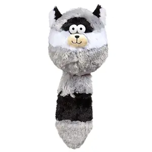 Zanies  Funny Furry Fatties Dog Toy - Raccoon - One Size
