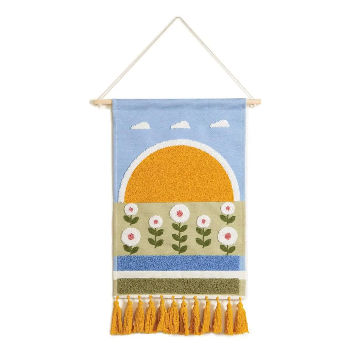 Kaplan Early Learning Spring Woven Tapestry - Nature-Inspired Classroom Wall Hanging Decor