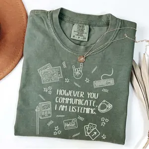 Comfort Colors Communication Speechie Shirt, AAC ABA BCBA Tee, Speech Pathology Gift, Special Education Shirt