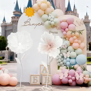 Artificial Flower Display Stand Set, Wedding Background Stage Decoration, Home Decor Photography Props, Leaf Base Combination