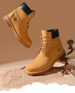 Men Boots Men  Women Leather Shoes Outdoor  High Top Boots High Quality  Sneakers Men Lace Up Non-Slip Ankle Boots for