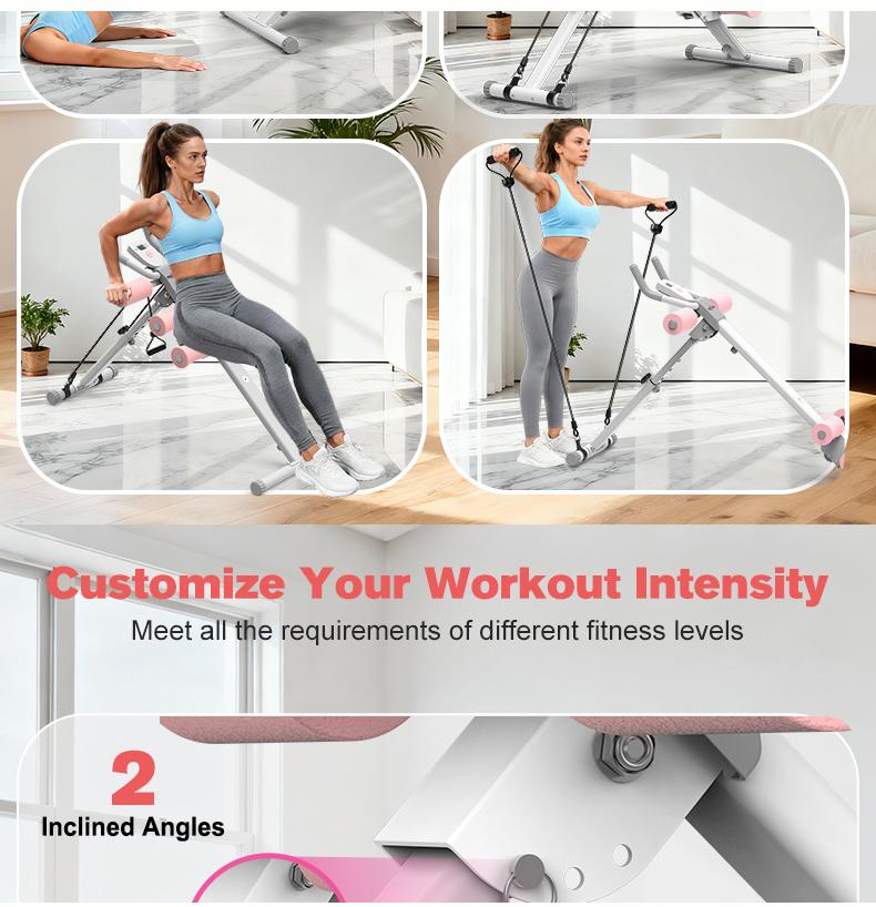 RELIFE SPORTS Foldable Adjustable Ab Trainer with LCD Monitor for Women - 440LBS Capacity, 5-Level Height & 2-Level Incline, Home Gym Equipment, Ideal Gift for Fitness Beginners RELIFE SPORTS Foldable Adjustable Ab Trainer with LCD Monitor for Women - 440LBS Capacity, 5-Level Height & 2-Level Incline, Home Gym Equipment, Ideal Gift for Fitness Beginners