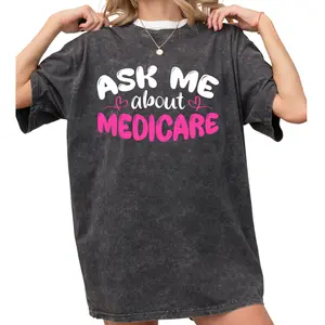 Women’s Casual Black T-Shirt - Medical Insurance Agent Design with Pink Lettering, Machine Washable