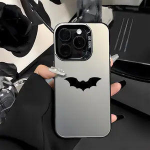 Bat Pattern Shockproof Phone Case for iPhone 7 8 X Xsmax 11 12 13 14 15 16 Pro Max Plus Protecitved Cover Affordable Durable Halloween Cool Artistic