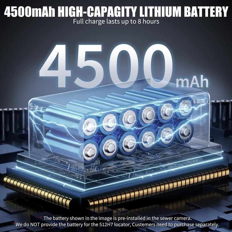 Garvee Sewer Camera with 512Hz Locator & Distance Meter – 100Ft Pipe Inspection Camera with 9” 1080p Monitor, IP68 Waterproof Borescope Snake, 12 LED, DVR Recording & 16GB SD Card for Drain, Plumbing, Ducts