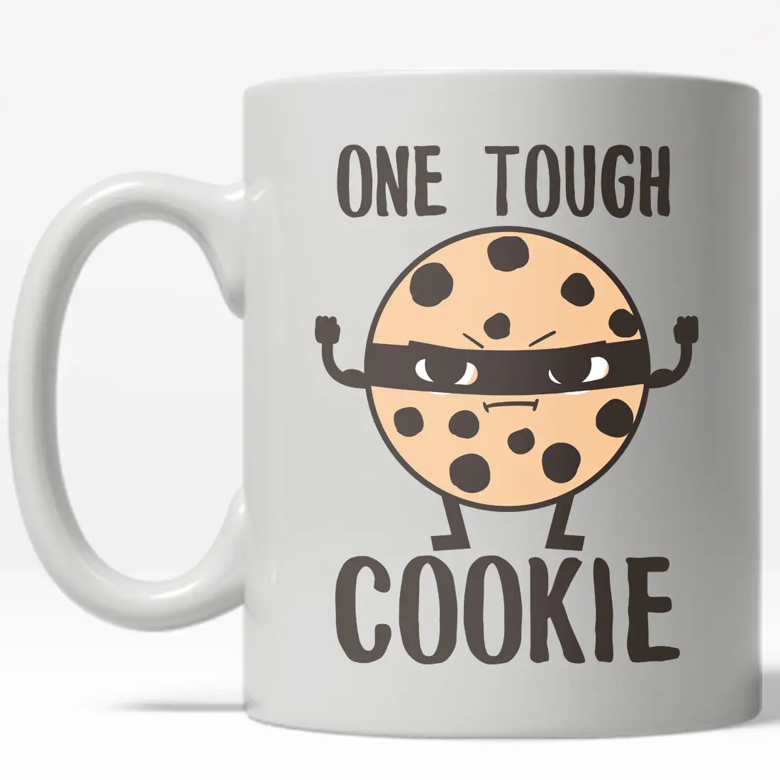 One Tough Cookie Mug Funny Snacks Chocolate Chip Coffee Cup - 11oz Funny Coffee Mugs Ceramic Printed Drinkware Cup