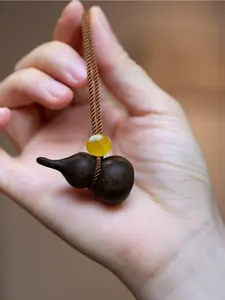 New Traditional Style Gourd Pendant Necklace, Unisex Cord, Symbolizes Happiness and Wealth, All-In-One Lucky Charm
