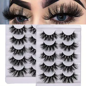10Pairs/2Pack Fluffy False Eyelashes Cosmetic Thick Long Fake Eyelashes Long Lasting Dramatic Volume Messy lashes Extension Eyelash Extensions