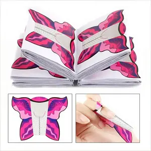 100/300Pcs Butterfly Shaped Nail Extension Paper Forms, Professional French Crystal Acrylic UV Gel Nail Extension Guide Stickers, Long Lasting Manicure DIY Nail Art Accessories Tool