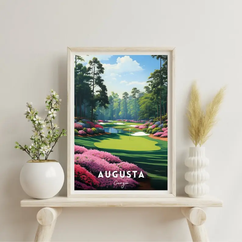 Augusta Poster, Augusta Print, Augusta National, Printable Augusta Wall Art, Augusta golf course, golf gift idea, Masters