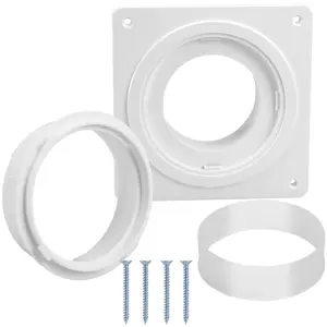 Dryer Vent Wall Plate with Quick Connect & Disconnect, Twist Lock Dryer Vent Connector Kit, 4 Inch Dryer Duct Connector Flange, for Wall Exhaust Vent, Ceiling or Warmhouse Air Circulation - Home Improvement.