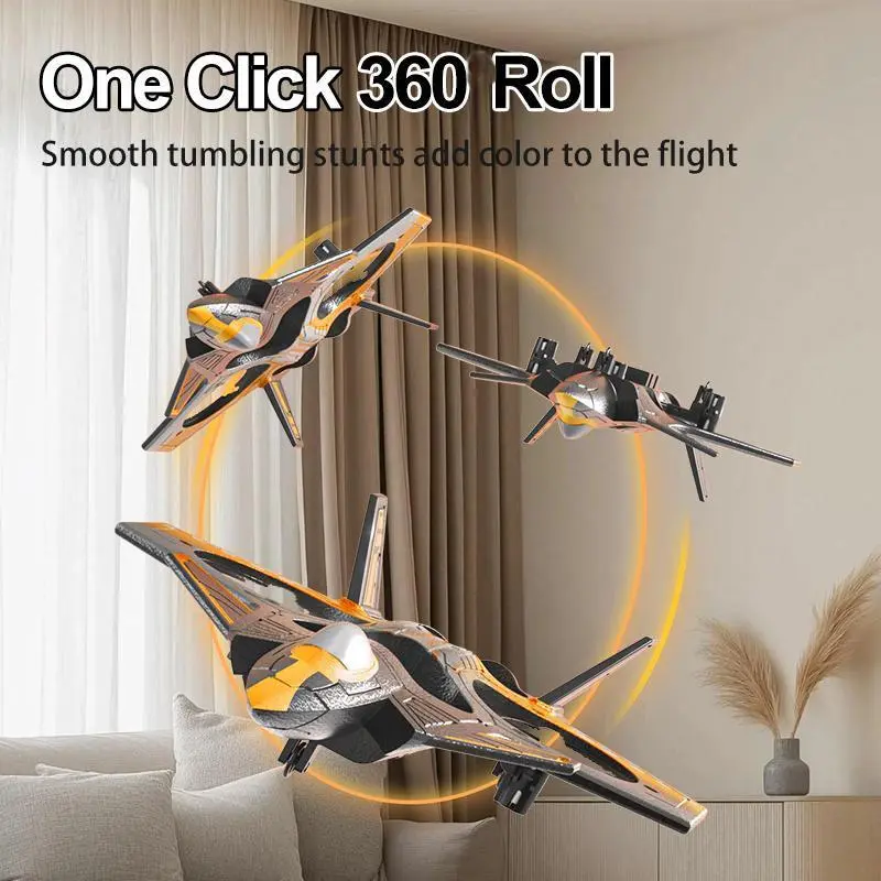 Unisex Remote Control Fixed-Wing Drone, EPP Foam Material, Science Toy with Flexible Safety Design, 360-Degree Aerial Stunts, Crash Resistance, Long Endurance, Rechargeable Batteries, Christmas & New Year Gifts for Boys TongLi
