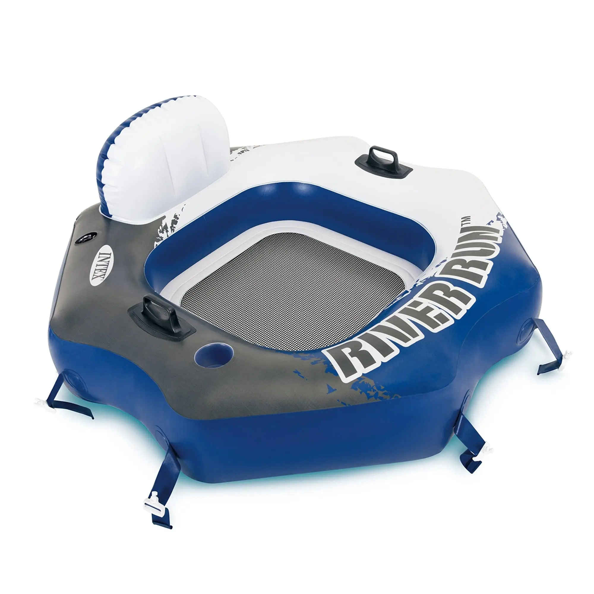 Intex River Run Single Person Inflatable Connecting Floating Lounge Tube Chair