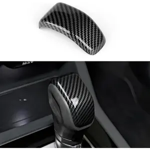 Car Carbon Fiber ABS Gear Shift Knob Panel Sticker Cover Interior Trim Decal Only for Subaru Forester 2025 2026 Accessories (NOT for Forester Wilderness)