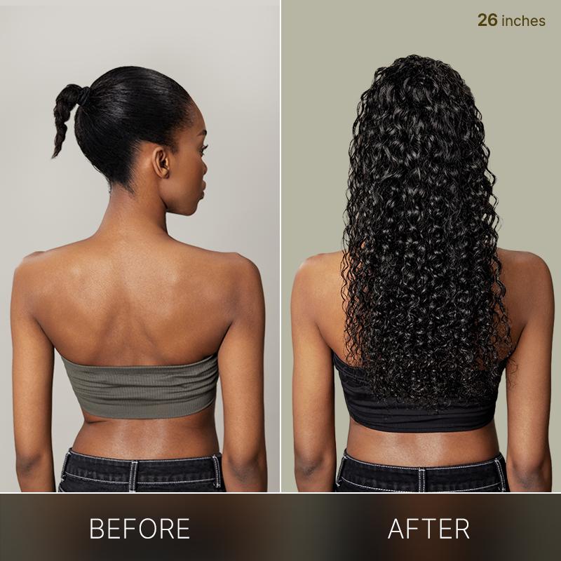 Frodio 100% Human Hair High-Density 10-Sec Ponytail Hairstyle Drawstring Ponytail Hair Extensions Ponytail Black Girls TikTokShopBlackFriday