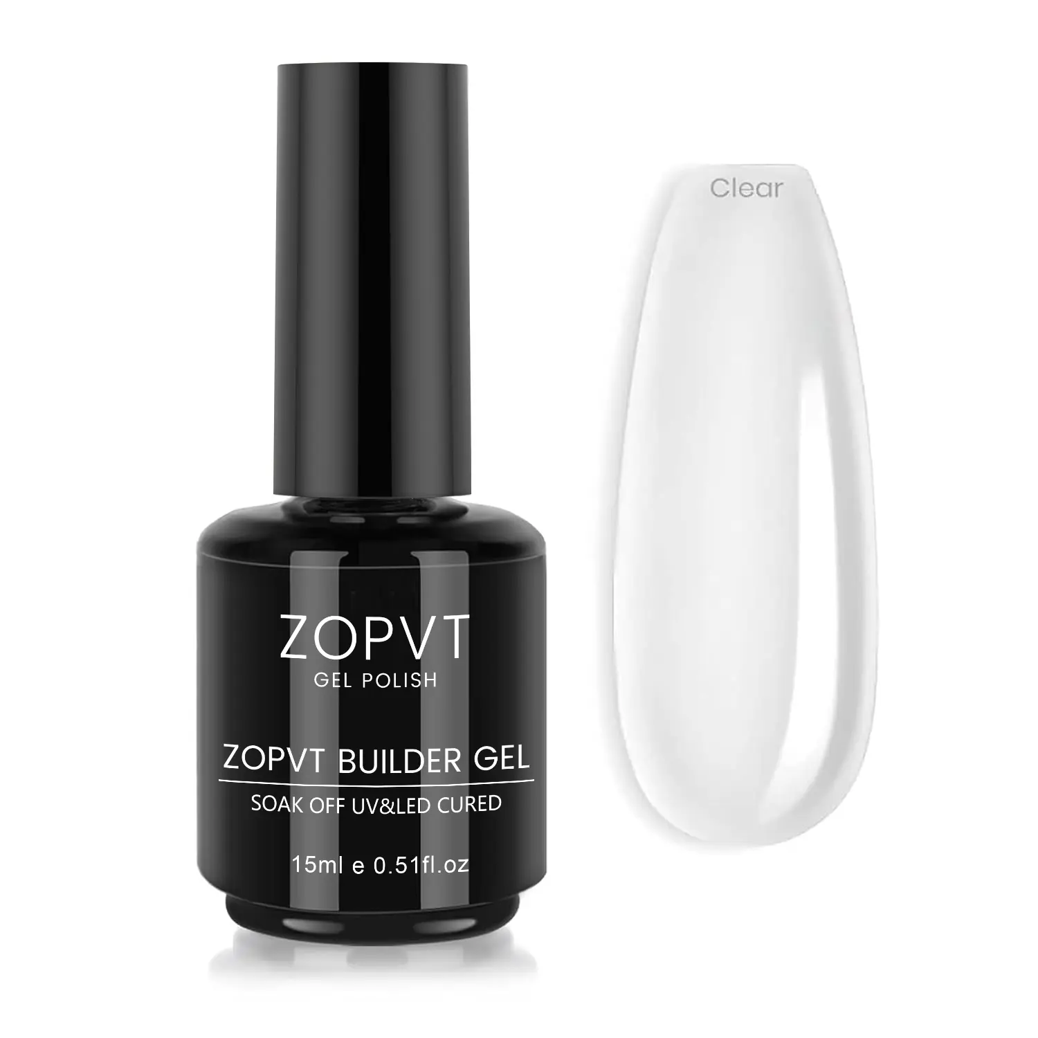 7-In-1 Transparent Nail Gel Builder, Nail Extension Gel, Strengthening & Enhancing Gel for Beginners & DIY Salon Nails, Easy Application & Long-Lasting Wear, Nail Extension Art