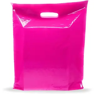 9x12   Merchandise , Glossy Finish, Small Retail Size, 200 Pack, 1.5 Mil Thick, with -Cut Handles by
