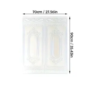 wallpaper 5pcs 70x90cm/27.56x35.43in Extra Thick 3D Self-Adhesive Wallpaper Panels - Waterproof & Wainscot Board with Elegant Floral Pattern, Peel Stick Wall Decor for Living Room, Bedroom, Corridor, Decorative Panels, Corridor Enhan