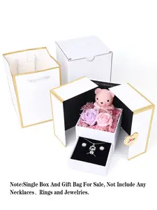 Double-Open Bear Rose Jewelry Box, Elegant Jewelry Storage Case, Organiser, Perfect Gift for Girlfriend, Wife, Mom, Birthday, Anniversary