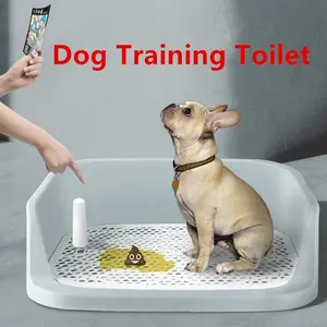 Dog Toilet Training Potty Tray, Pet Pan Bedpan Training Pads Holder Training Pad Toilet Potty Trainer for Small Animals, Home, Puppy