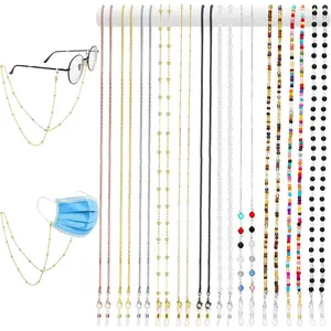 11 Pieces Eyeglass Chains for Women Sunglasses Strap Holders Sunglasses Mask Necklace Lanyard for Women Men
