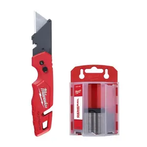 Milwaukee 48-22-1504 FASTBACK™ Folding Knife w/ Blade Storage and 50pc Blades