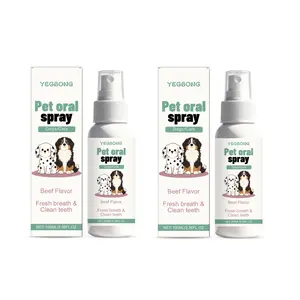 Yegbong Pet Oral Spray (100ML*2), Fresh Breath for Cats and Dogs, Daily Cleaning Solution, Suitable for Both Pets, Easy to Use