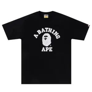 A Bathing Ape BAPE Hexagram College Tee Black Men's Graphic T-Shirt