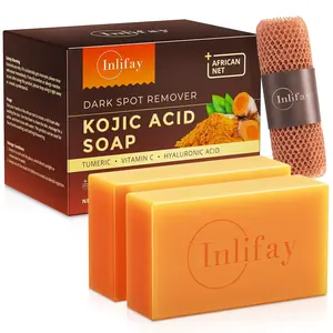 Turmeric Kojic Acid Soap: Dark Spot Soap for Face Body - Home Travel Use Skin Cleansing for Women (200g) Turmeric Kojic Acid Soap: Dark Spot Soap for Face Body - Home Travel Use Skin Cleansing for Women (200g)