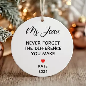 Personalized Thank You Christmas Ornament, Appreciation Ornament, Personalized Teacher Keepsake, Appreciation Gift for Coworkers