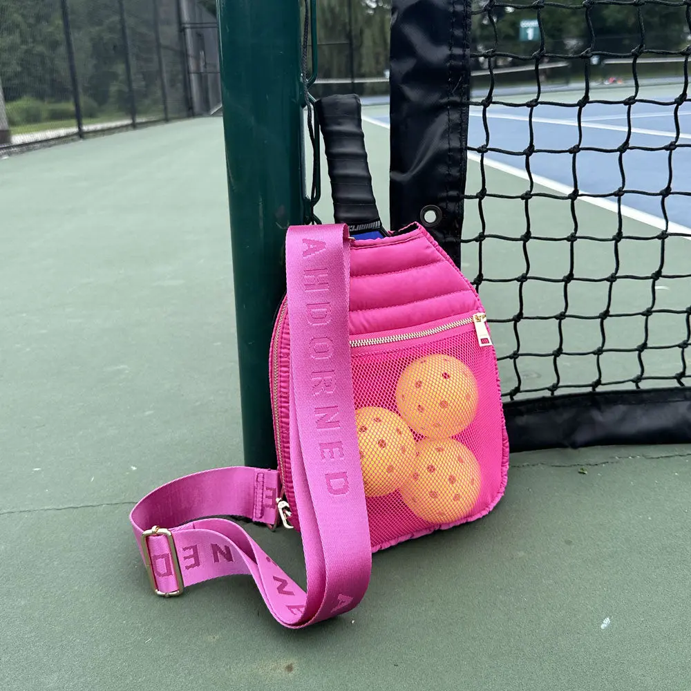 Poppy Quilted Puffer Pickleball Paddle Cover