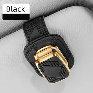 Car PU Eyewear Holder, Car Interior Accessory, Card Clip, Pen Stand, Durable Design, Perfect for Organizing Essentials, Easy Installation