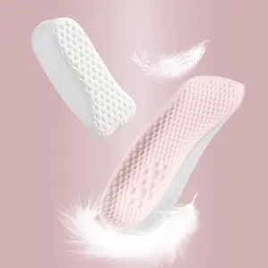 2 Pairs 3/4 Length Heel Cushion Inserts, 4D Cloud Shoe Height Increase Insoles for Men Women, All-Day Shock Absorption and Cushioning