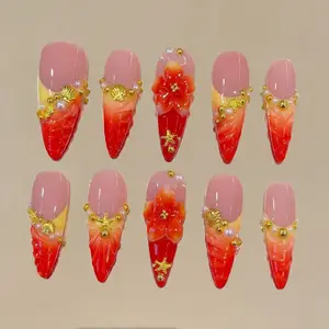 Her Apex BLISS-Handmade Press-On Nails | Reusable, Salon-Quality, Long-Lasting, Glossy Design
