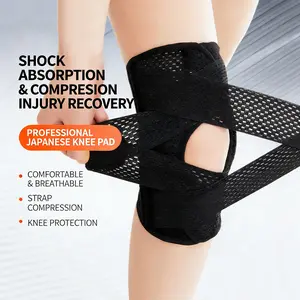 6th Gen Knee Brace Support - Black, Single Piece, Upgraded Protective Knee Strap for Meniscus/Exercise 6th Gen Knee Brace Support - Black, Single Piece, Upgraded Protective Knee Strap for Meniscus/Exercise