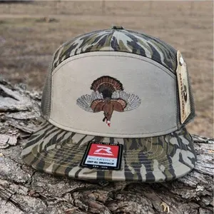Turkey Hunting Embroidered Trucker Hat, Turkey Camo Cap, Wild Turkey Fan Cap, Hunter Gift, Outdoorsman Camo Hat, Hunting Season Gear