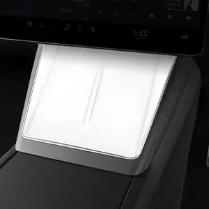 Center Console Silicone Mat Designed for Tesla Model Y Juniper Refresh,Non-Slip Design Tesla Model Y Accessories 2025 2026 White Easy To Install Clean Wireless Charging Car Interior Protect Style