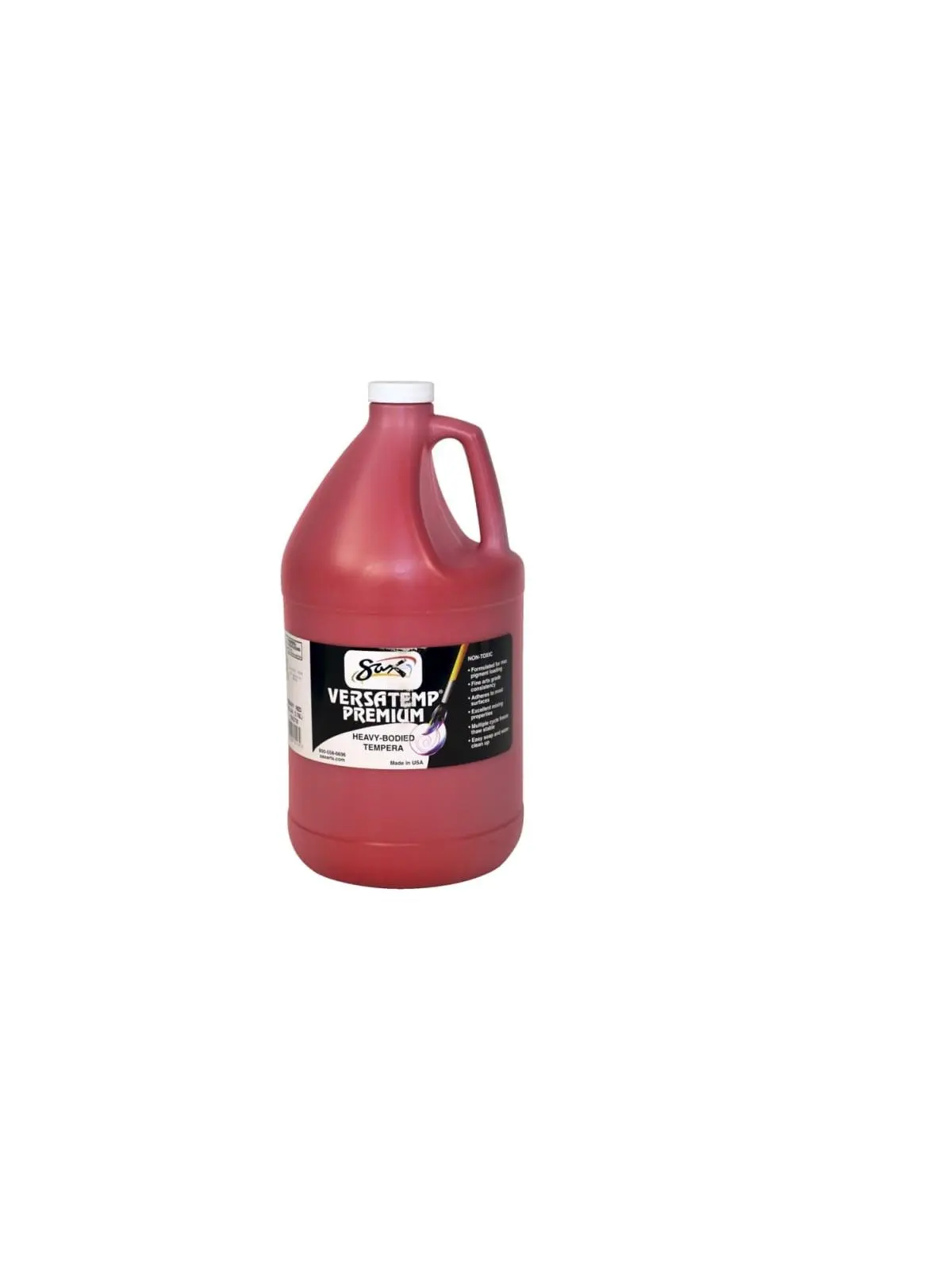 Chroma Acrylics 1592731 Versatemp Premium Heavy-Bodied Opaque Tempera Paint, Primary Red
