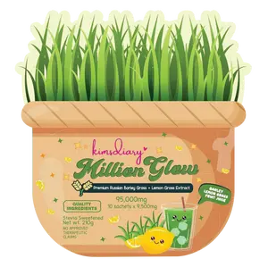 Kimsdiary Million Glow Premium Russian Barley with Lemongrass Extract Flavor Drink Dietary Supplement Fitness Edible Healthcare Vitamin Fiber