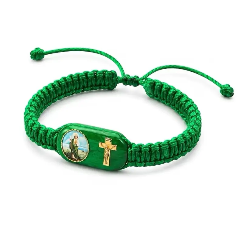 Large St Jude Knotted Rope Bracelet