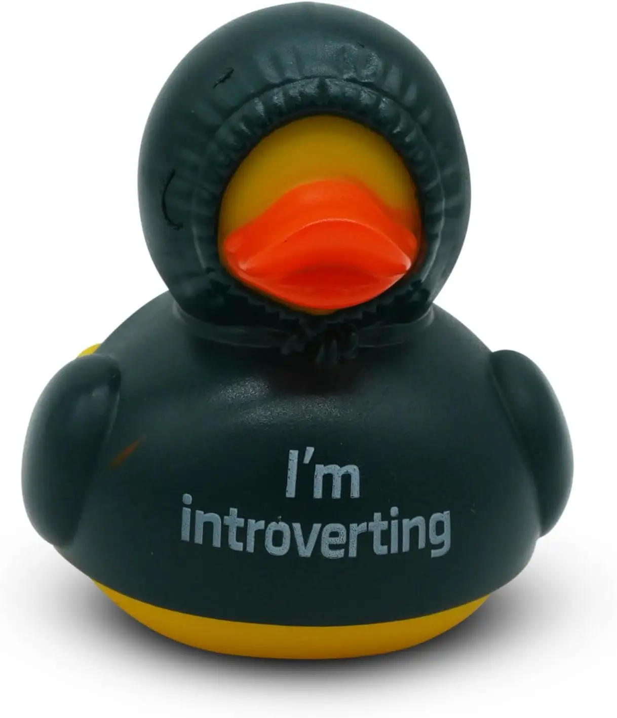 Funny Rubber Duck – Hilarious Decorative Duck for Bathroom, Desk, Jeep or Gag Gift – Quirky Collectible with Sarcastic Quote – Great Gift for Adults, Coworkers, or Friends-Introverting