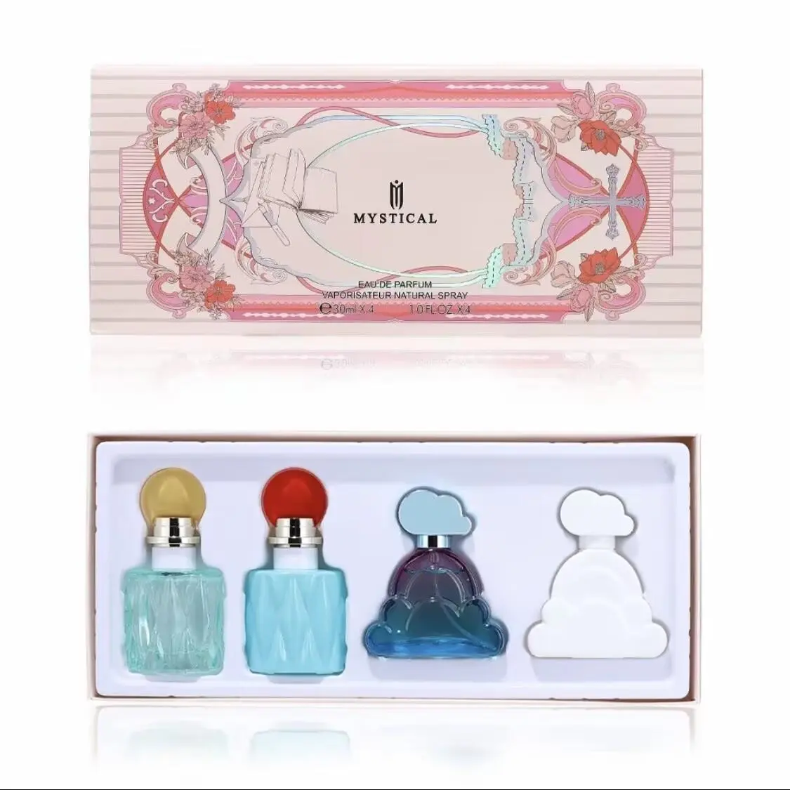 Women's Cloud Series Pheromone-Infused Premium Gift Set - 30ml*4 Musk & Floral Oriental Eau Collection - Travel-Sized, Soft, Alluring, Long-Lasting Perfume - Ideal for Casual & Formal Occasions, tiktokshopblackfriday,  confident scent