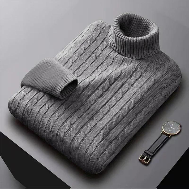 Men's Turtleneck Sweatshirts - Stylish Cozy Fit for Autumn Winter Season with Turtleneck Design for Added Warmth and Comfort Ideal for Casual Outings