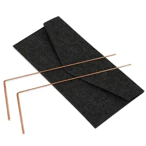 Dowsing Rods, 2Pcs Dowsing Rods Copper Spiritual, Copper Dowsing Rods with Bag-Witching Divining Rods for Finding Water, Detect Gold, Locating Lost Items, Ghost Hunting