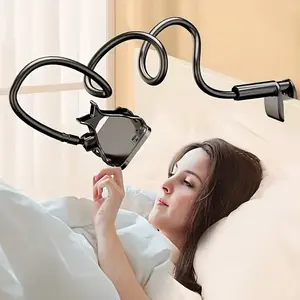 Phone Holder for Bed - Flexible Gooseneck Mount for Easy Viewing & Charging - Compatible with All Smartphones