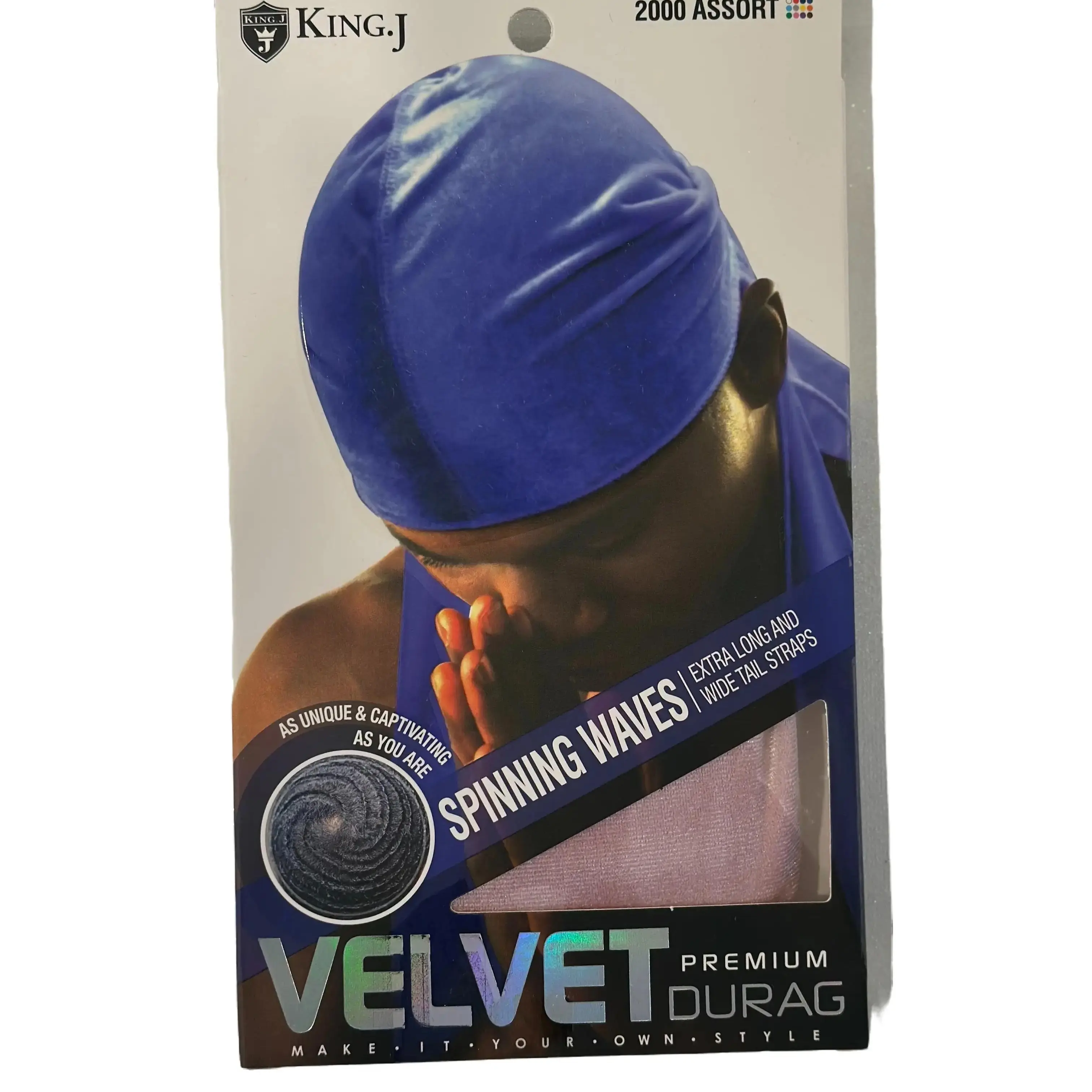 King J Premium Velvet Durag - Assorted Colors, Soft & Comfortable Fit, Luxurious Feel, Versatile for Daily Wear, Enhances Style